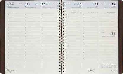 BREPOLS Agenda Timing Calvi 2025 0.136.6870 1W/2S orange 17.1x22cm