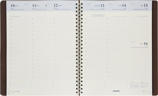 BREPOLS Agenda Timing Calvi 2025 0.136.6870 1W/2S orange 17.1x22cm