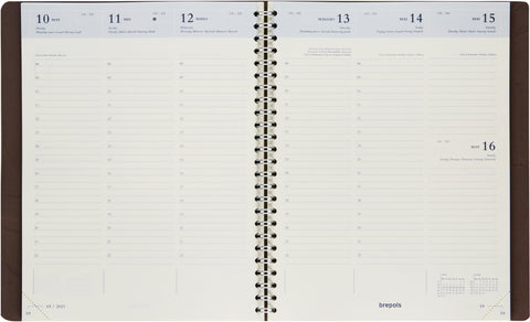 BREPOLS Agenda Timing Calvi 2025 0.136.6870 1W/2S orange 17.1x22cm