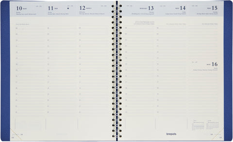 BREPOLS Agenda Timing Calvi 2025 0.136.6870 1W/2S blau 17.1x22cm