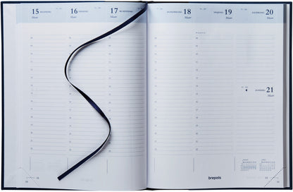 BREPOLS Agenda Timing Lima 2025 0.137.1256 1W/2S schwarz 17.1x22cm