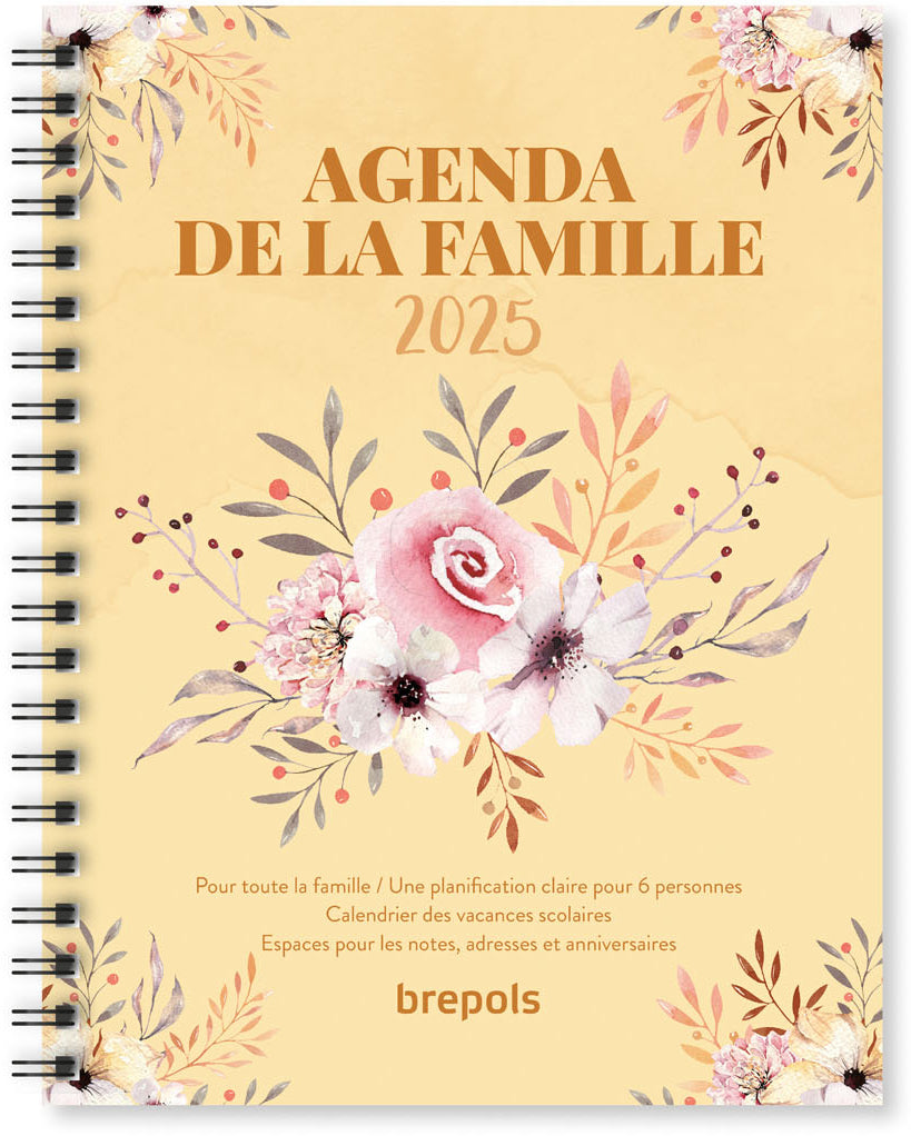 BREPOLS Agenda de la Famille 2024 0.166.2915 1W/2S grün 16.8x22cm