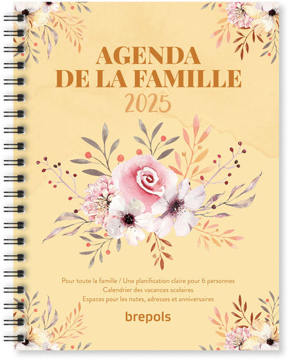 BREPOLS Agenda de la Famille 2024 0.166.2915 1W/2S grün 16.8x22cm