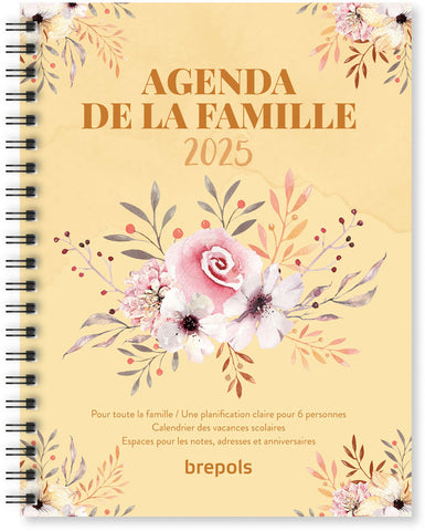 BREPOLS Agenda de la Famille 2024 0.166.2915 1W/2S grün 16.8x22cm