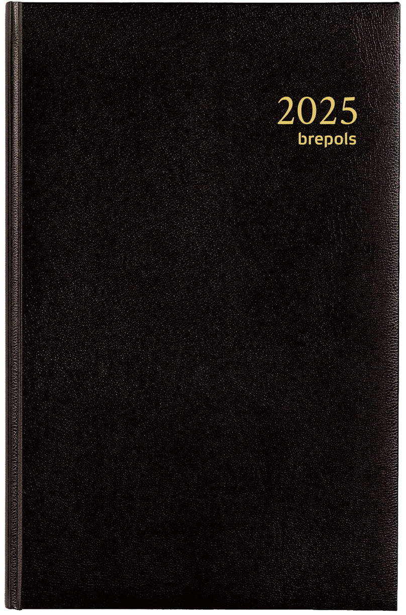 BREPOLS Agenda Saturnus Luxe Lima 2025 0.216.1256 1T/1S schwarz 13.3x20.8cm