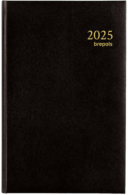 BREPOLS Agenda Saturnus Luxe Lima 2025 0.216.1256 1T/1S schwarz 13.3x20.8cm