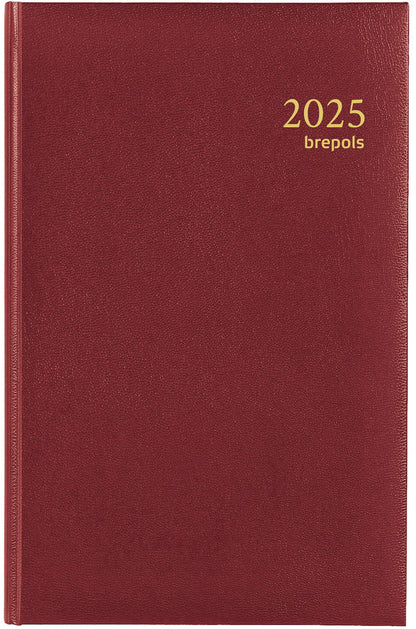 BREPOLS Agenda Saturnus Luxe Lima 2025 0.216.1256 1T/1S weinrot 13.3x20.8cm