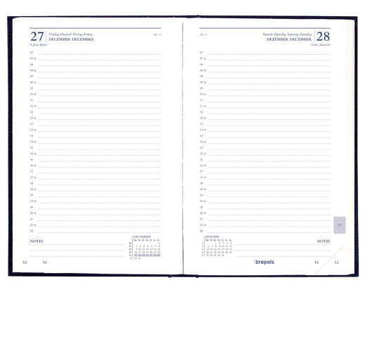 BREPOLS Agenda Saturnus Luxe Lima 2025 0.216.1256 1T/1S blau 13.3x20.8cm