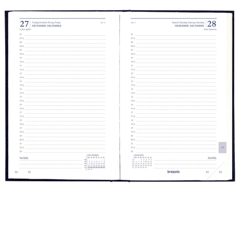 BREPOLS Agenda Saturnus Luxe Lima 2025 0.216.1256 1T/1S blau 13.3x20.8cm