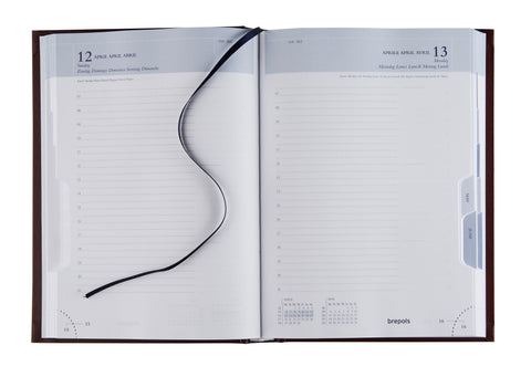 BREPOLS Agenda Minister Lima 2025 0.218.1256 1T/1S schwarz 14.8x21cm