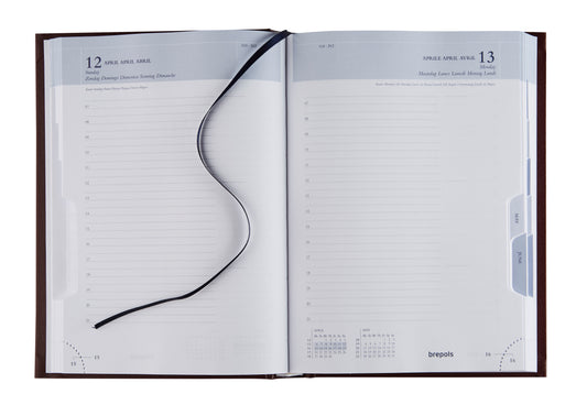 BREPOLS Agenda Minister Lima 2025 0.218.1256 1T/1S blau 14.8x21cm