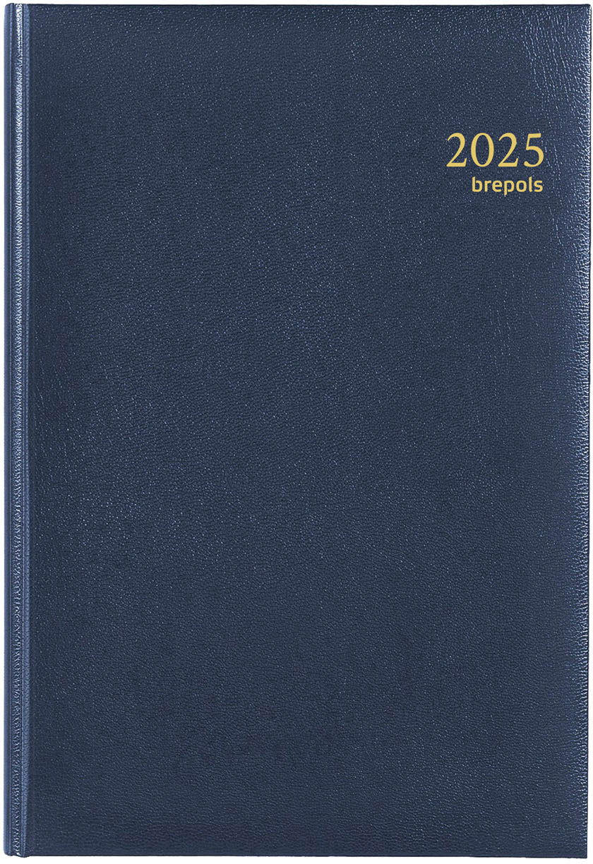 BREPOLS Agenda Minister Lima 2025 0.218.1256 1T/1S blau 14.8x21cm