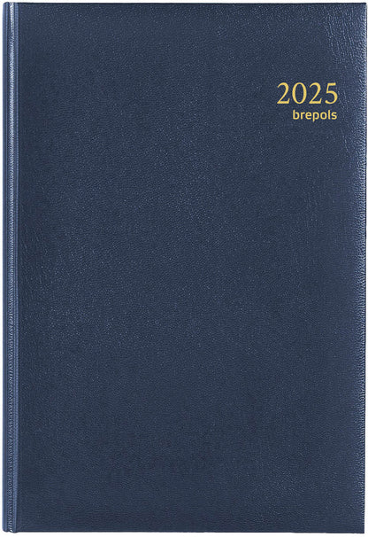 BREPOLS Agenda Minister Lima 2025 0.218.1256 1T/1S blau 14.8x21cm