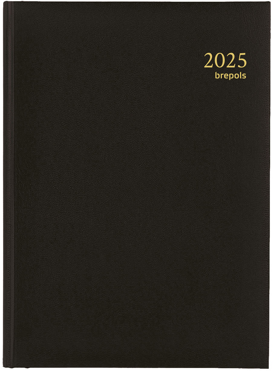 BREPOLS Agenda Euro Lima 2025 0.224.1256 1T/1S schwarz 14.8x21cm