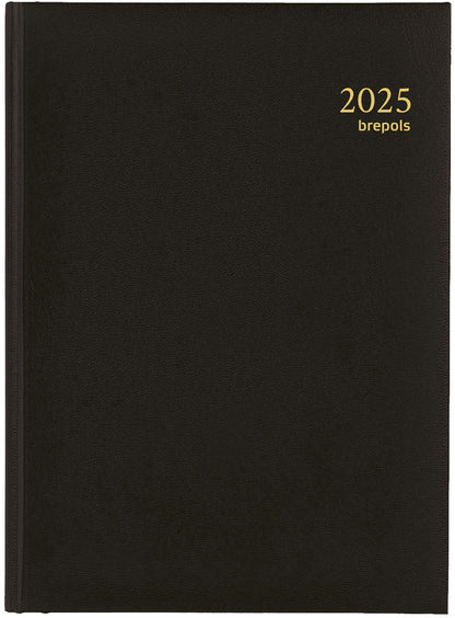 BREPOLS Agenda Euro Lima 2025 0.224.1256 1T/1S schwarz 14.8x21cm