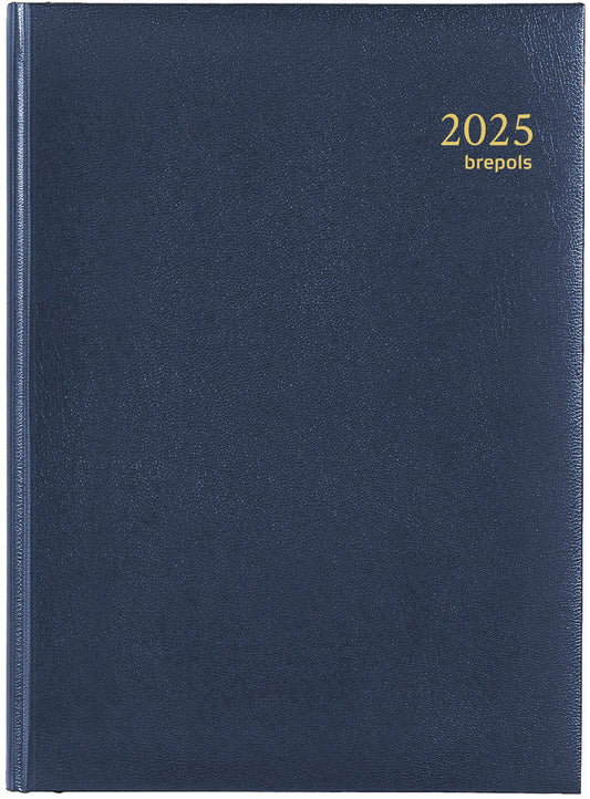 BREPOLS Agenda Euro Lima 2025 0.224.1256 1T/1S blau 14.8x21cm