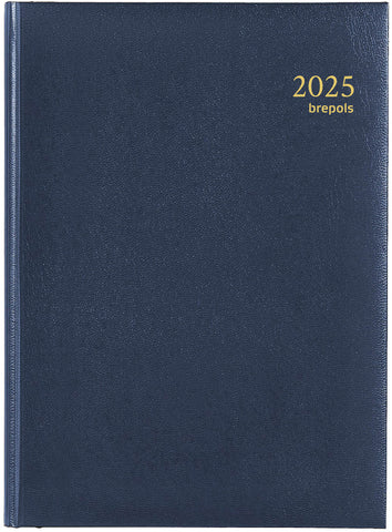 BREPOLS Agenda Euro Lima 2025 0.224.1256 1T/1S blau 14.8x21cm