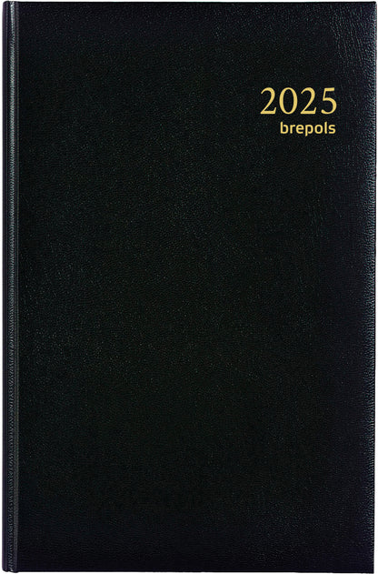 BREPOLS Agenda Saturnus 231 Lima 2025 0.231.1255 1W/2S schwarz 13.5x21cm
