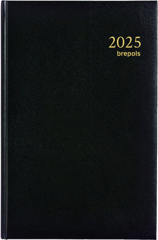 BREPOLS Agenda Saturnus 231 Lima 2025 0.231.1255 1W/2S schwarz 13.5x21cm
