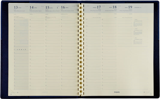 BREPOLS Agenda Omega 27 Genova 2025 0.234.2052 1W/2S schwarz 21x27cm