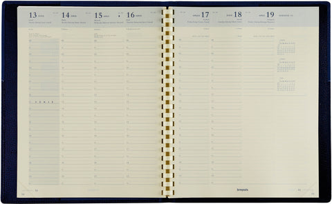 BREPOLS Agenda Omega 27 Genova 2025 0.234.2052 1W/2S schwarz 21x27cm