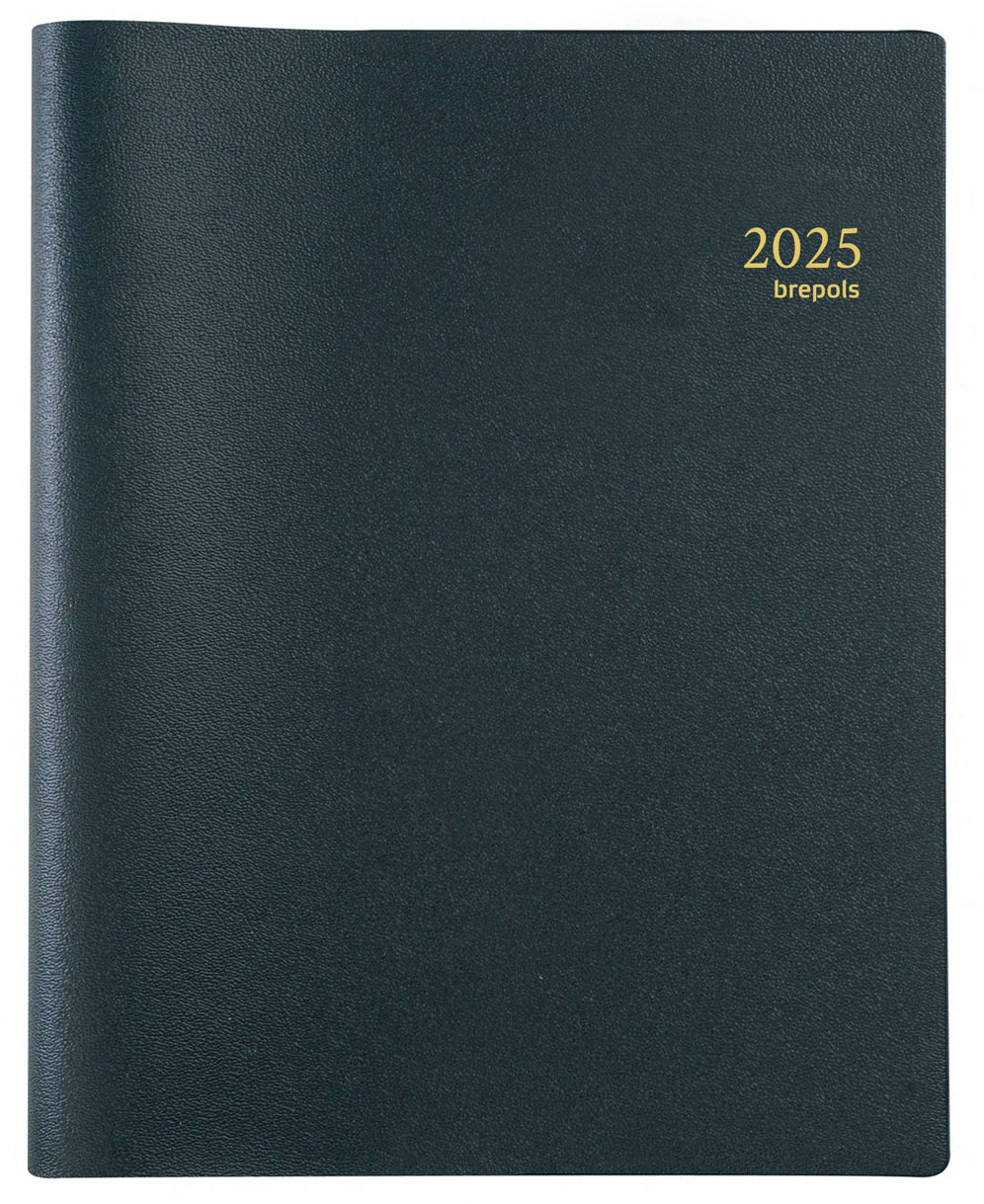 BREPOLS Agenda Omega 27 Genova 2025 0.234.2052 1W/2S schwarz 21x27cm