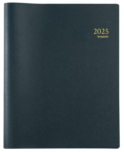 BREPOLS Agenda Omega 27 Genova 2025 0.234.2052 1W/2S schwarz 21x27cm