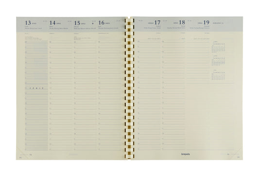 BREPOLS Agenda Omega 27 Ersatz 2025 0.234.9900 1W/2S weiss 21x27cm