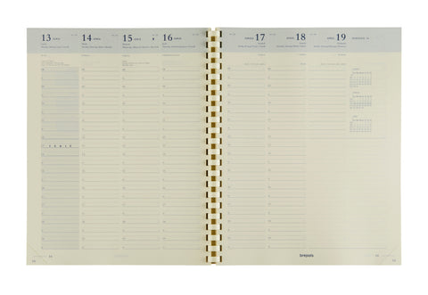 BREPOLS Agenda Omega 27 Ersatz 2025 0.234.9900 1W/2S weiss 21x27cm