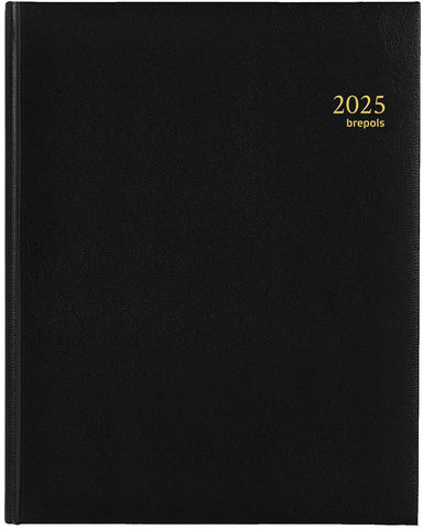 BREPOLS Agenda Concorde Lima Ku. 2025 0.240.1256 1W/2S schwarz 21x27cm