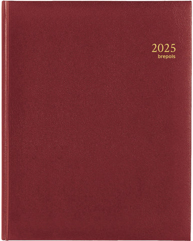 BREPOLS Agenda Concorde Lima Ku. 2025 0.240.1256 1W/2S weinrot 21x27cm