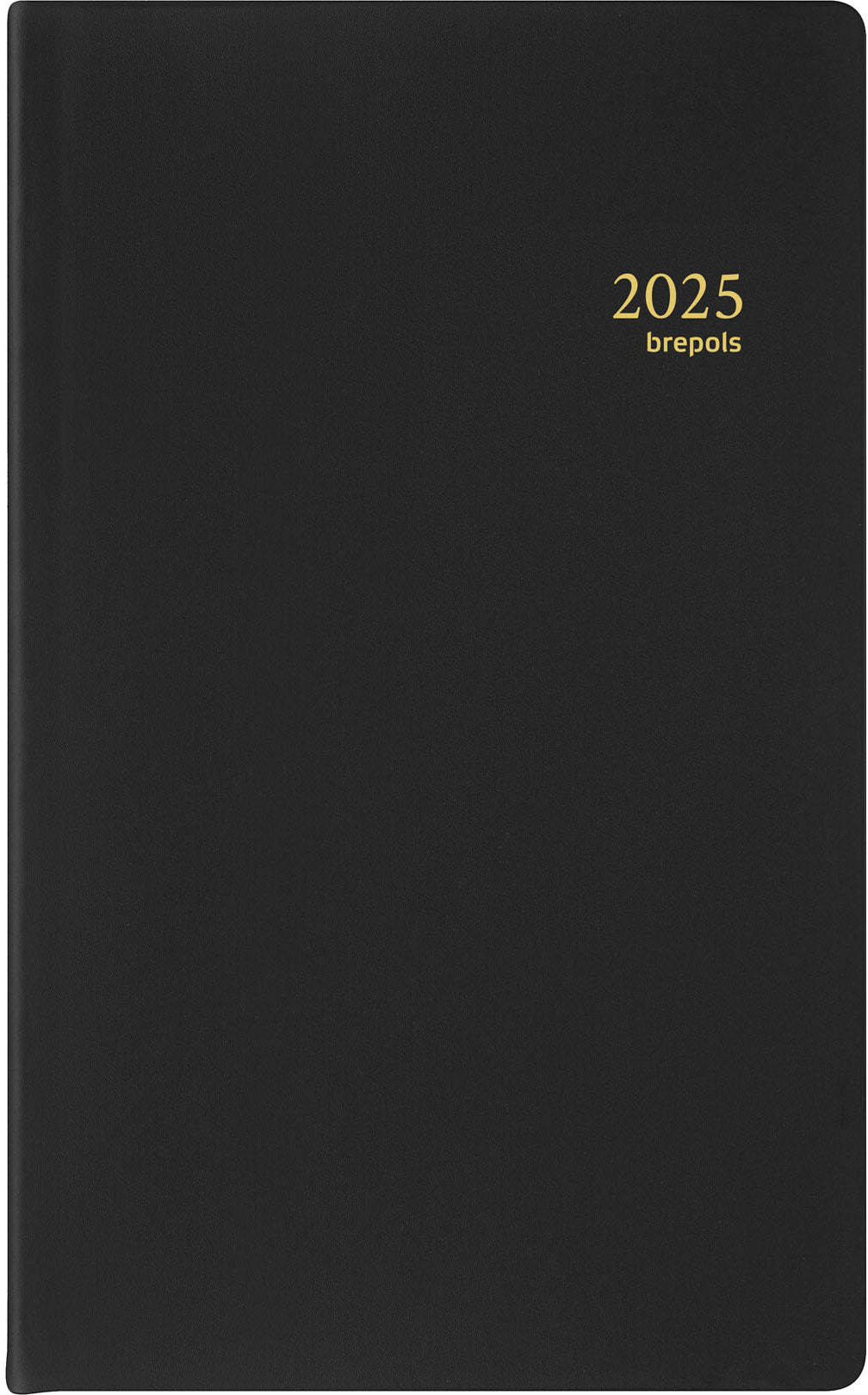BREPOLS Agenda Breform Seta 2025 0.516.2120 1T/1S schwarz 10x16.5cm