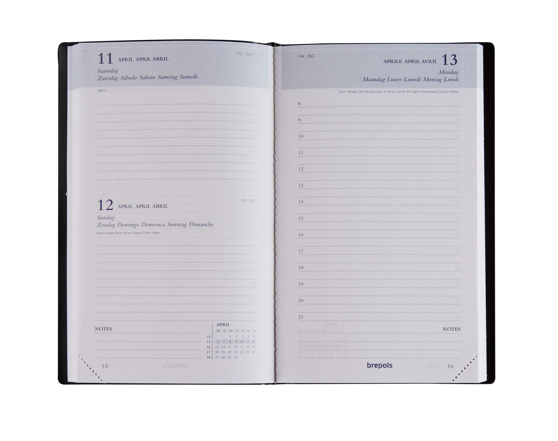 BREPOLS Agenda Breform Seta 2025 0.516.2120 1T/1S blau 10x16.5cm