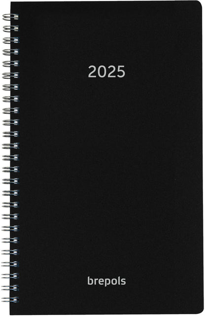 BREPOLS Agenda Breform Polyprop 2025 0.516.4910 1T/1S schwarz 10x16.5cm