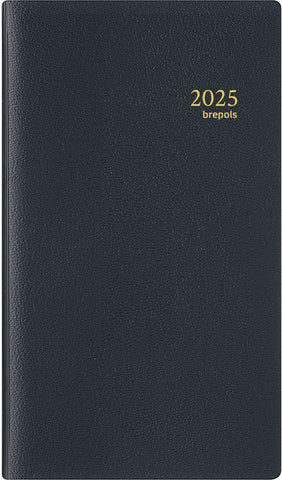 BREPOLS Agenda Notaplan Genova 2025 0.716.2051 1W/2S schwarz 9x16cm
