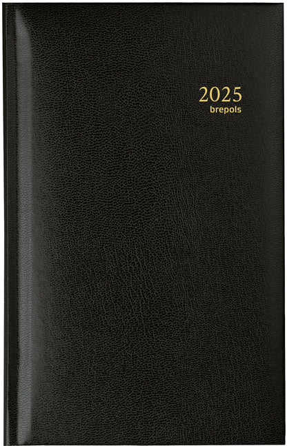 BREPOLS Agenda Interplan Lima Ku. 2025 0.736.1255 1W/2S schwarz 9x16cm