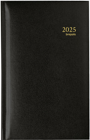 BREPOLS Agenda Interplan Lima Ku. 2025 0.736.1255 1W/2S schwarz 9x16cm