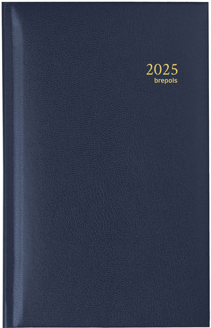 BREPOLS Agenda Interplan Lima Ku. 2025 0.736.1255 1W/2S blau 9x16cm