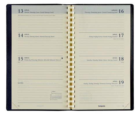 BREPOLS Agenda Interplan Genova 2025 0.736.2051 1W/1S blau 9x16cm