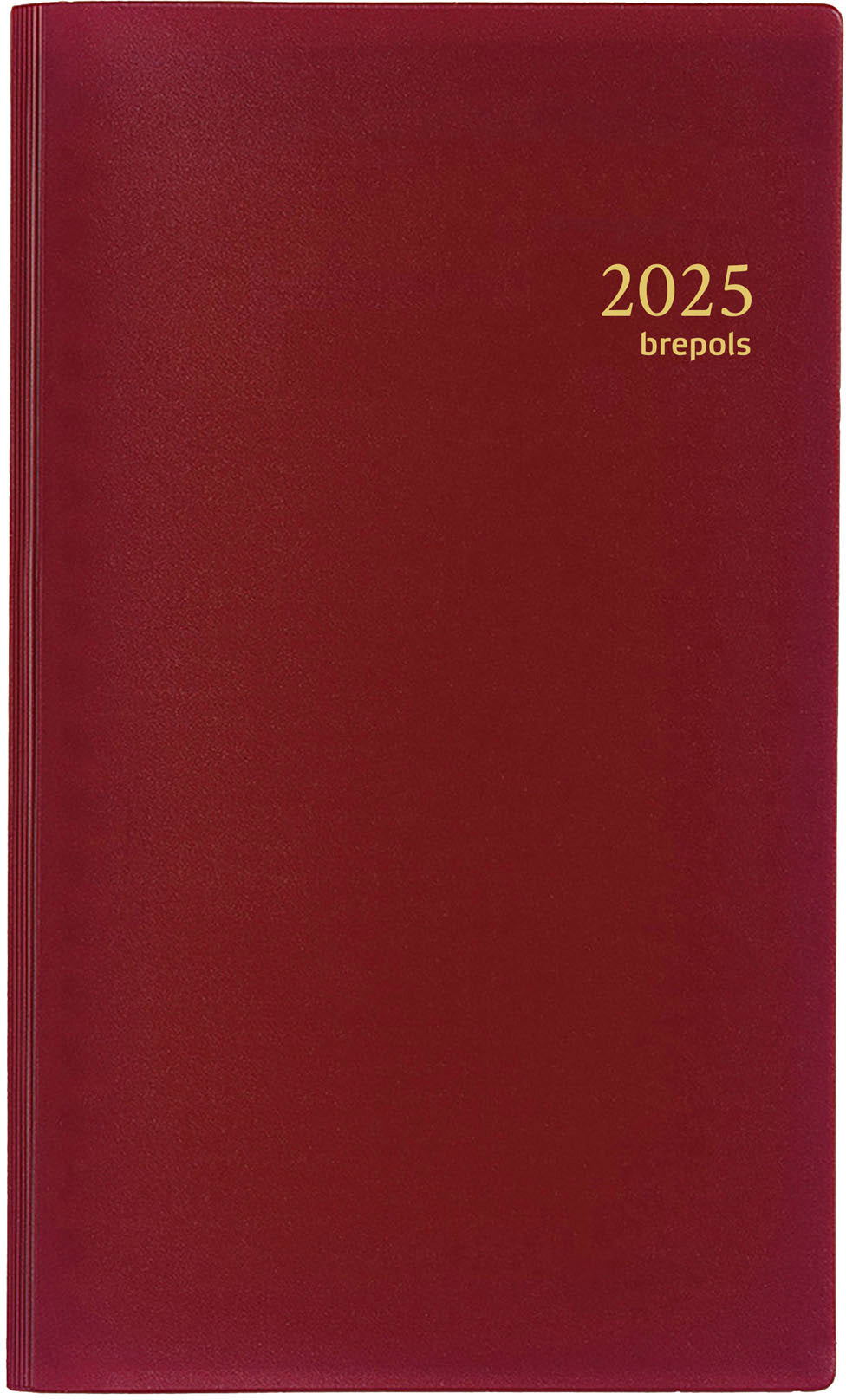BREPOLS Agenda Interplan Seta 2025 0.736.2121 1W/2S bordeaux 9x16cm