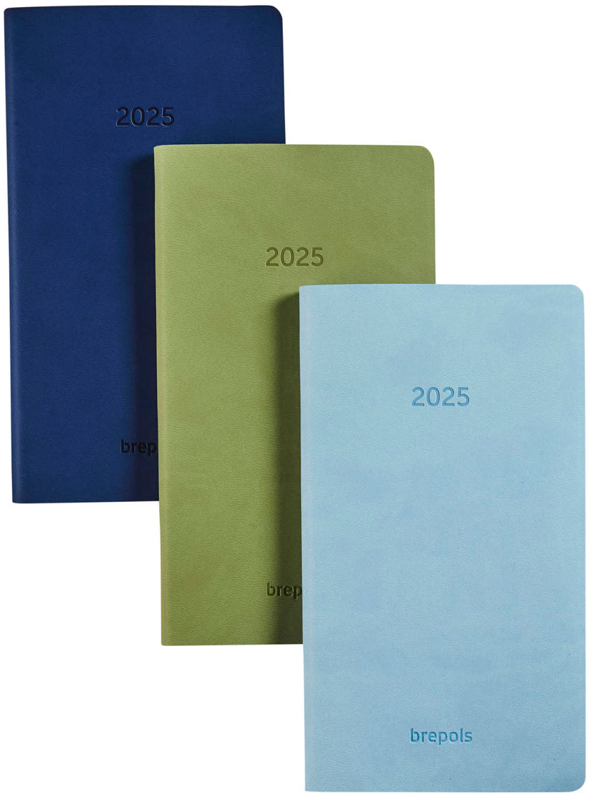 BREPOLS Agenda Interplan Colora 2025 0.736.3600 1W/2S ass. 9x16cm