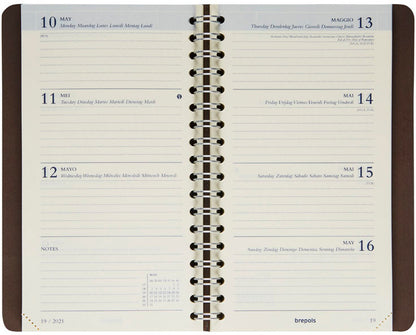 BREPOLS Agenda Interplan Calvi 2025 0.736.6870 1W/2S orange 9x16cm