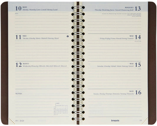 BREPOLS Agenda Interplan Calvi 2025 0.736.6870 1W/2S orange 9x16cm