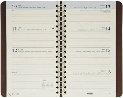 BREPOLS Agenda Interplan Calvi 2025 0.736.6870 1W/2S orange 9x16cm