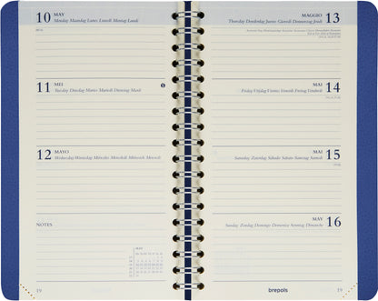 BREPOLS Agenda Interplan Calvi 2025 0.736.6870 1W/2S blau 9x16cm