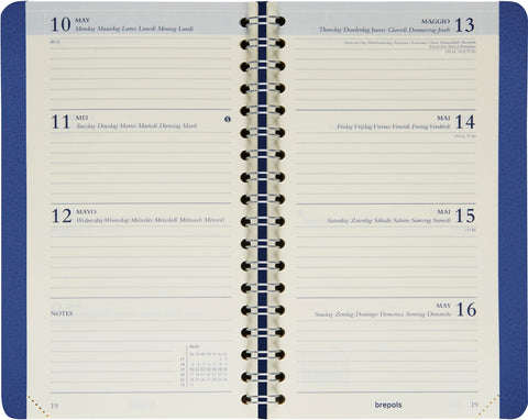 BREPOLS Agenda Interplan Calvi 2025 0.736.6870 1W/2S blau 9x16cm