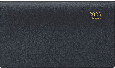 BREPOLS Agenda Omniplan Genova 2025 0.738.2051 1W/2S schwarz 9x16cm