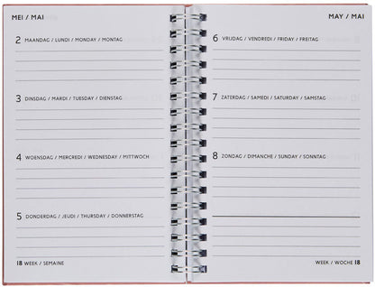 BREPOLS Agenda Blossom 2025 0.767.0755 1W/2S ass. 10x15cm