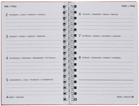 BREPOLS Agenda Blossom 2025 0.767.0755 1W/2S ass. 10x15cm