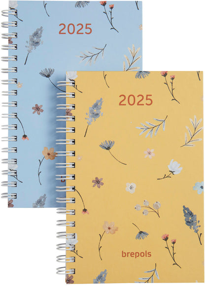 BREPOLS Agenda Blossom 2025 0.767.0755 1W/2S ass. 10x15cm